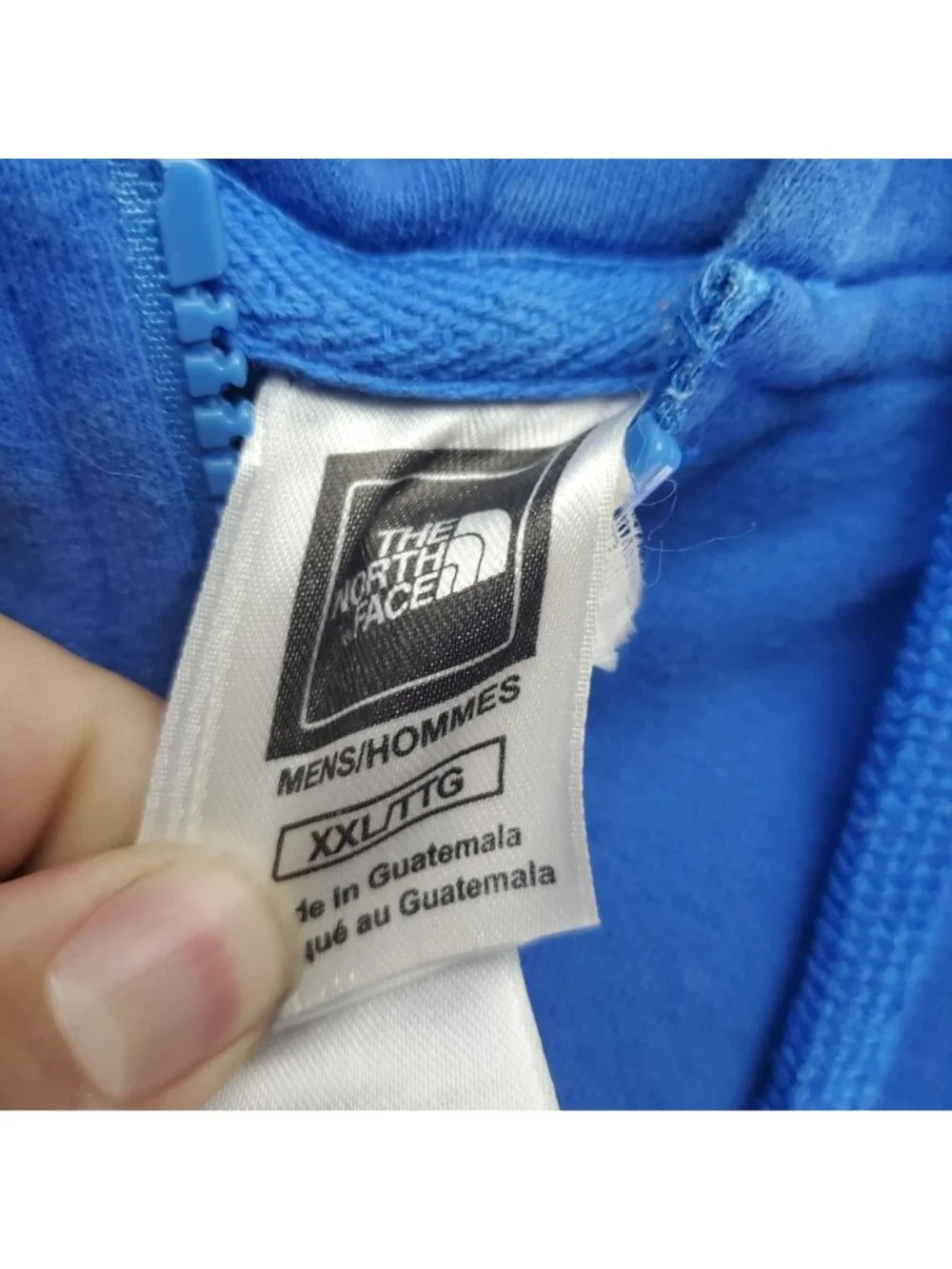 The North Face Shirt Mens XXL Blue Full-Zip Fleece Hoodie *Read*